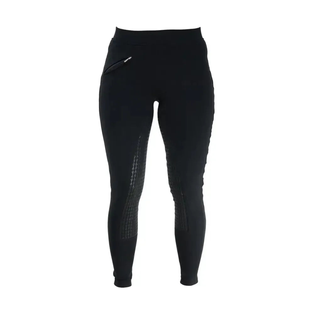 Hy Equestrian Hickstead Silicon Leggings Black 24" Riding Tights