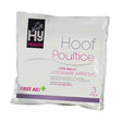 White and purple packaged hy equestrian hoof poultice 3-pack veterinary approved horse hoof first aid care
