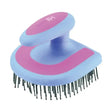 HY Equestrian Horseshoe Mane Brush Blue/Pink Mane & Tail Brushes