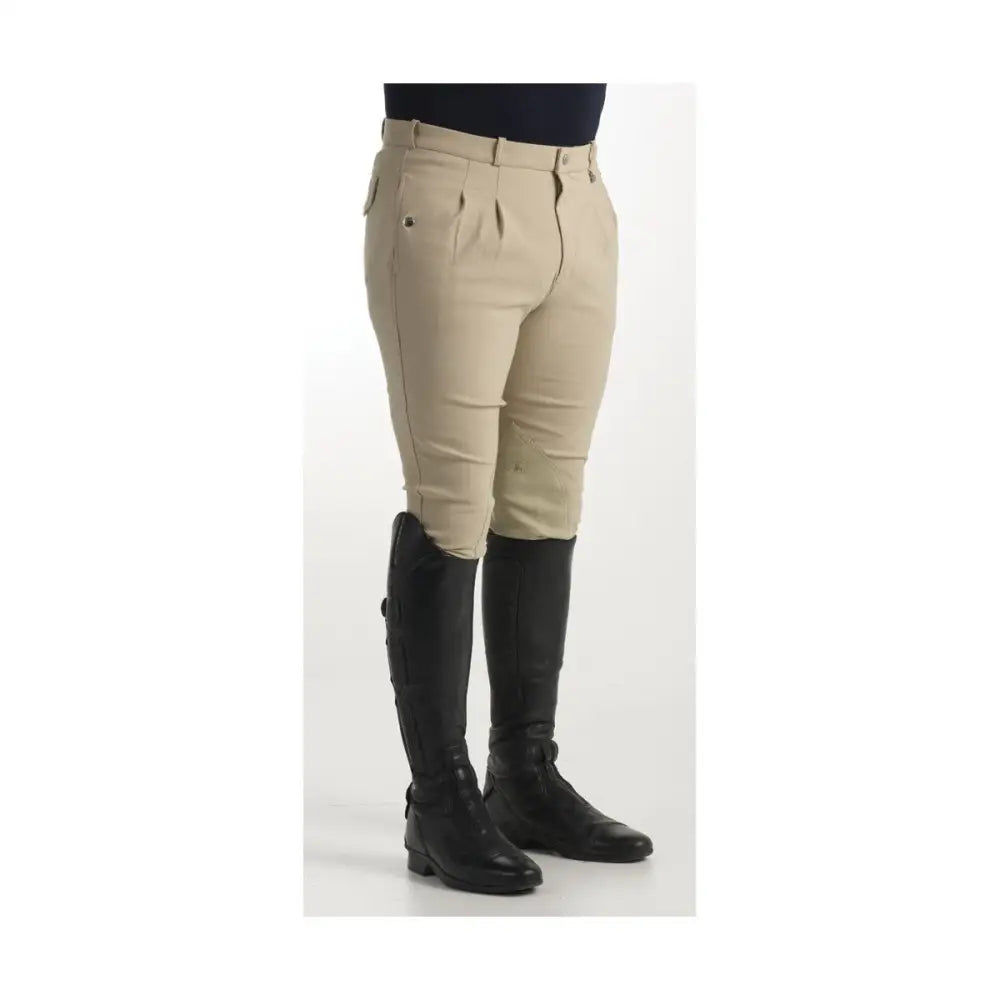 Hy Equestrian Jakata Men's Breeches Beige 30" Riding Breeches Barnstaple Equestrian Supplies