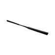 Black leather equestrian jockey whip with textured grip and stitched detailing perfect for cross country riding and point riders