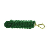 Green braided equestrian lead rope keychain with gold high quality wednesbury clip and ultimate cotton lead style