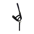Black leather foal slip with solid brass fittings and metal ring from hy equestrian leather foal collection