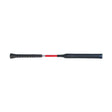 Black and red hy equestrian legal jump bat with textured grip handle designed for competitive jumping under british showjumping ruling