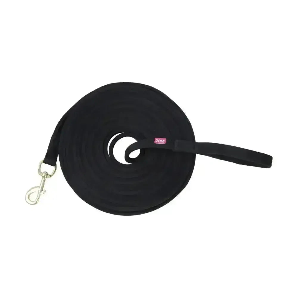 Hy Equestrian Lunge Line with Circle Size Markers Black One Size Lunge Lines
