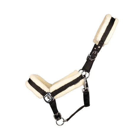 Hy Equestrian Luxury Faux Fur Head Collar Black Pony Headcollars