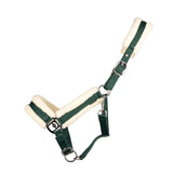 Hy Equestrian Luxury Faux Fur Head Collar Forest Green Pony Headcollars