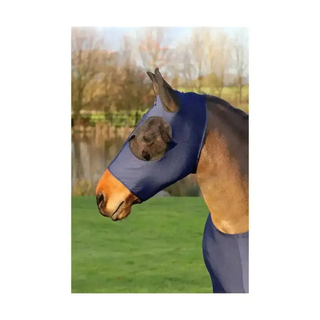Hy Equestrian Lycra Flex Fly Mask Navy Pony Lycra Fly Masks