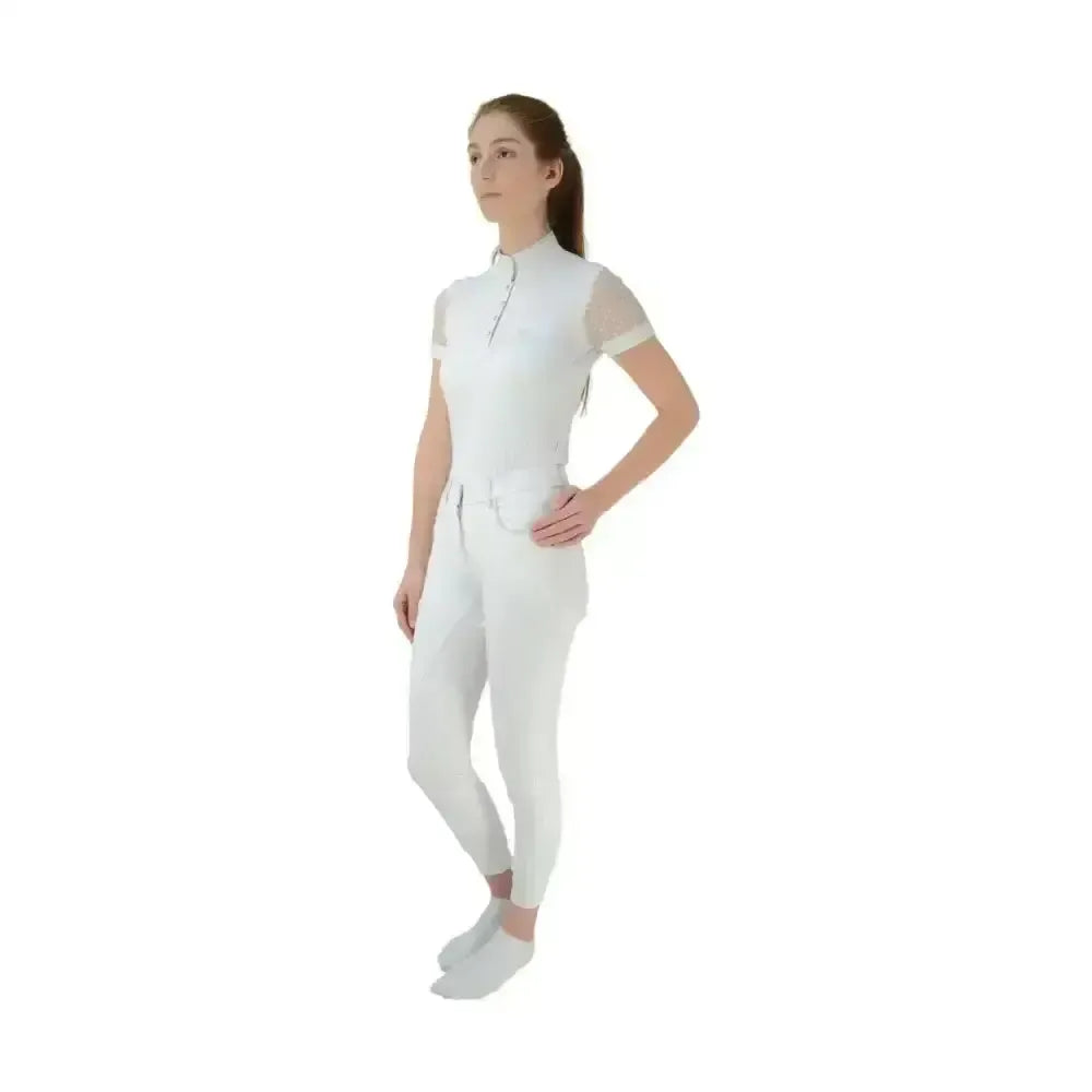 Hy Equestrian Lydia Lace Show Shirt White Medium Show Shirts