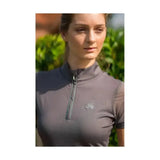 HY Equestrian Maddie Mesh Sleeved Show Shirt Grey X Small Show Shirts