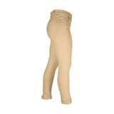 Beige equestrian melton childrens jodhpurs with fitted silhouette and rolled cuffs classic jodhpur style