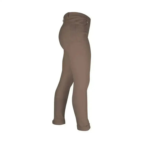 Brown equestrian melton childrens jodhpurs with fitted design and subtle stitching details for classic jodhpur style