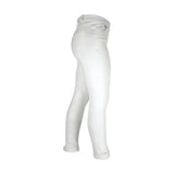 White equestrian melton childrens jodhpurs with sleek fit and subtle stitching perfect classic jodhpur style