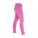 Pink Hy Equestrian melton ladies jodhpurs with fitted design and rolled cuffs in classic jodhpur style