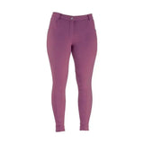 Purple Hy Equestrian Melton ladies jodhpurs with sleek form fitting classic jodhpur design and subtle stitching details