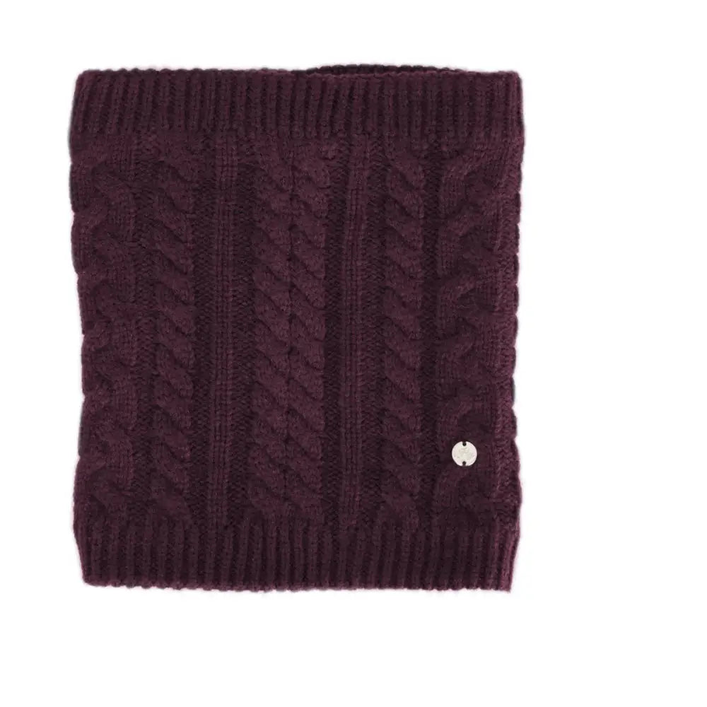 Hy Equestrian Meribel Cable Knit Snood Burgundy Headwear & Neckwear Barnstaple Equestrian Supplies