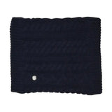 Hy Equestrian Meribel Cable Knit Snood Navy Headwear & Neckwear