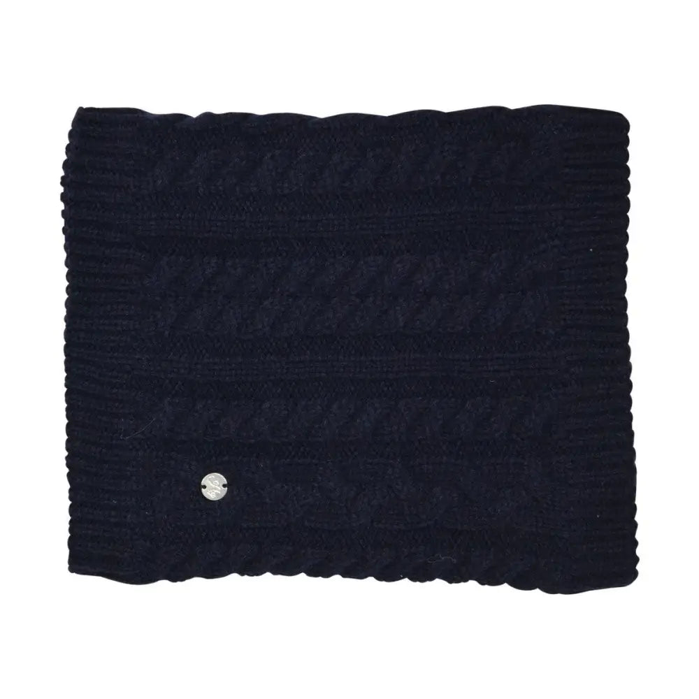 Hy Equestrian Meribel Cable Knit Snood Navy Headwear & Neckwear Barnstaple Equestrian Supplies