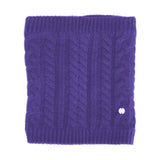 Hy Equestrian Meribel Cable Knit Snood Ultra Violet Headwear & Neckwear Barnstaple Equestrian Supplies