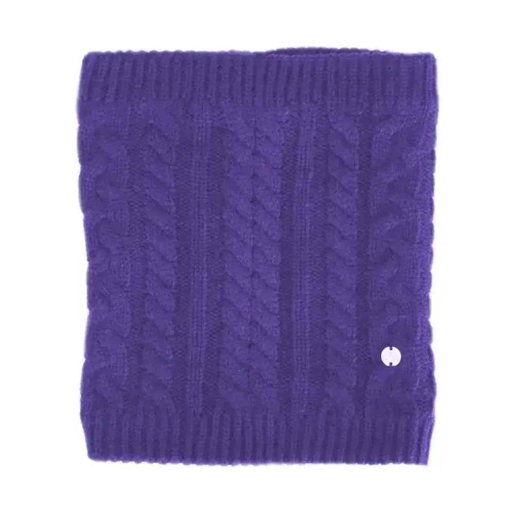 Hy Equestrian Meribel Cable Knit Snood Ultra Violet Headwear & Neckwear