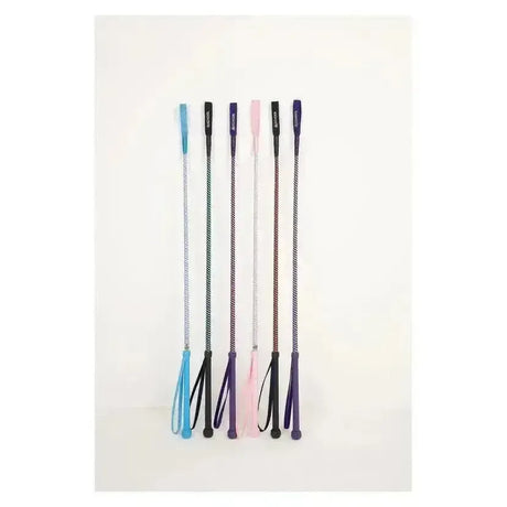 Hy Equestrian Metallic Riding Whip Navy/Light Blue Riding Crops & Whips