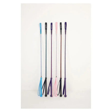Hy Equestrian Metallic Riding Whip Navy/Light Blue Riding Crops & Whips