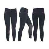 HY Equestrian Mizs Passion Breeches Denim 26" Riding Breeches Barnstaple Equestrian Supplies