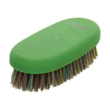 Green plastic hy equestrian multi colour body brush with soft pp bristles perfect kids body brush