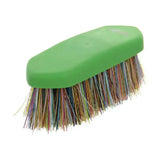 Green plastic multi colour dandy brush with stiff pp bristles for grooming by hy equestrian