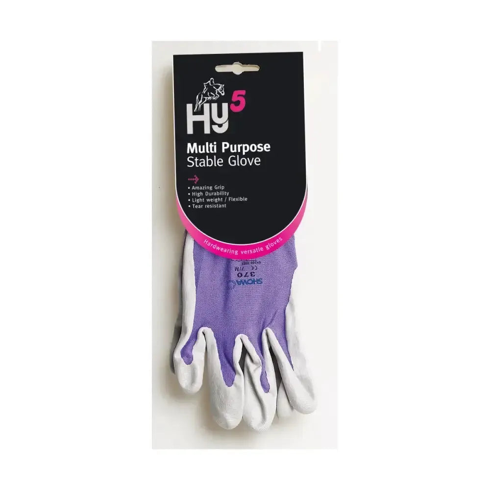 Hy Equestrian Multipurpose Stable Glove Black Large Yard Gloves