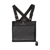 Black hy equestrian number bib chest strap bag with clear front panel and adjustable shoulder straps for comfortable fit riding apparel