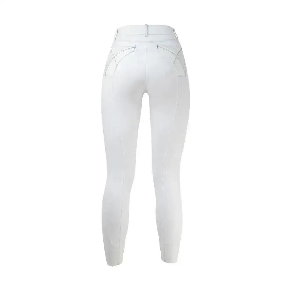 White hy equestrian olympian ladies breeches with sleek fit and subtle stitching perfect stylish breeches for riding