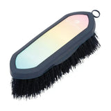 Hy equestrian ombre dandy brush with black bristles and sleek light blue to pink ombre handle for soft touch navy grooming