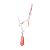 Hy Equestrian Ombre Head Collar & Lead Rope Coral/Blue Cob Headcollar Sets