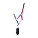 Hy Equestrian Ombre Head Collar & Lead Rope Pink/Purple/Navy Cob Headcollar Sets