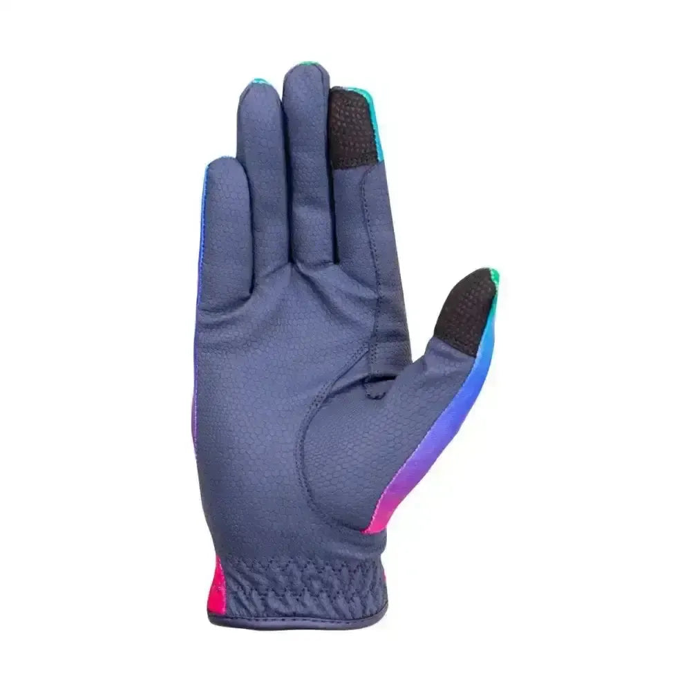 Hy Equestrian Ombre Riding Gloves Childs Navy/Ocean Child X Small Riding Gloves