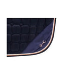 Navy blue hy equestrian on the bit gorgeous saddle pad with rose gold trim silver buckle luxurious suede material mesh lining