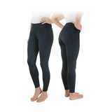 Black oslo softshell riding tights with subtle thigh texture and brushed fleece lining for comfy riding wear