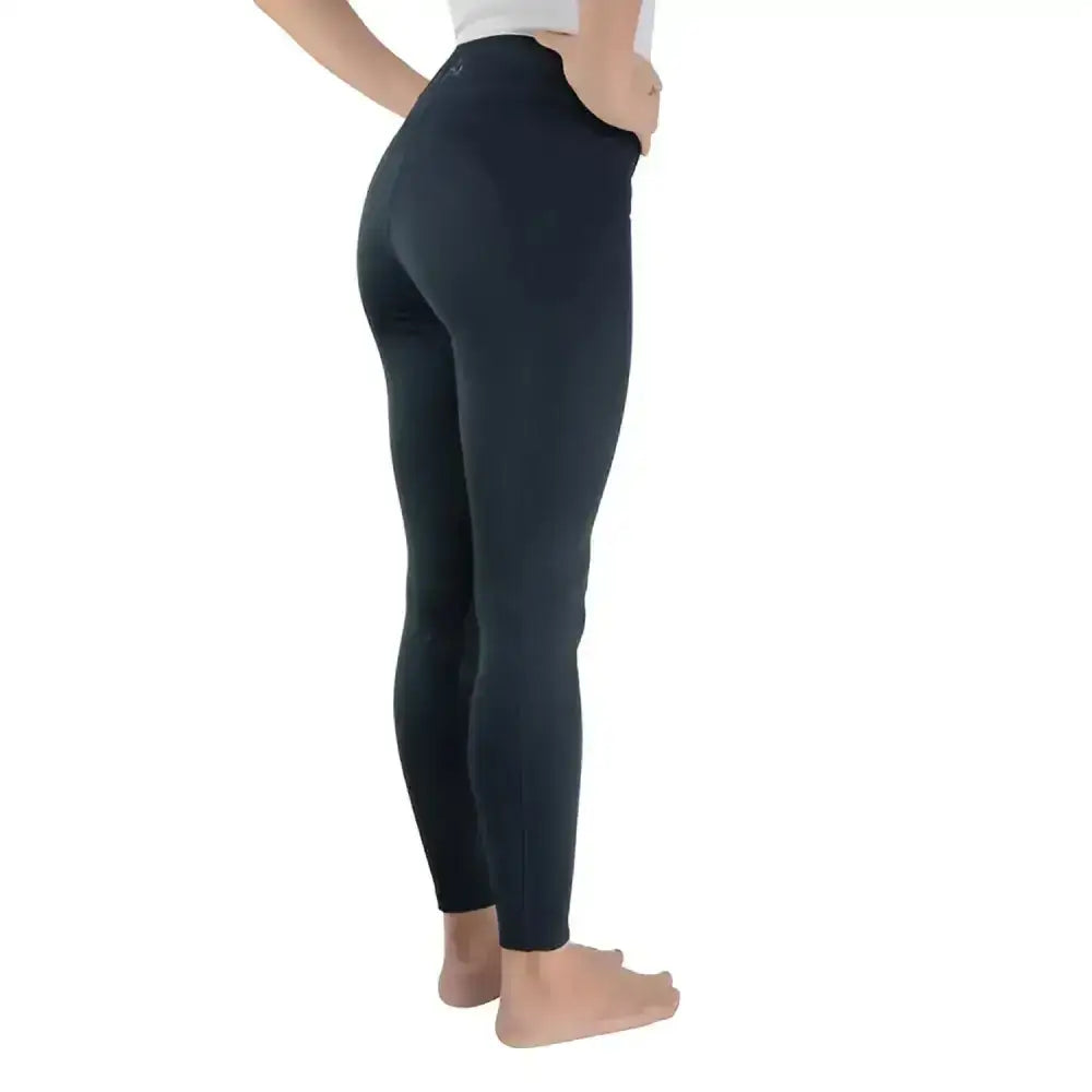 Black high-waisted hy equestrian oslopro softshell riding tights with smooth form-fitting latest technical softshell material