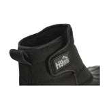 Black hu armoured equestrian pacific short winter boot with padded collar and textured fabric upper great all-round yard boot