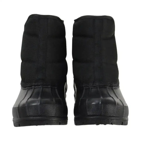 Black hy equestrian pacific short winter boots with padded fabric upper and textured soles great all-round yard boot
