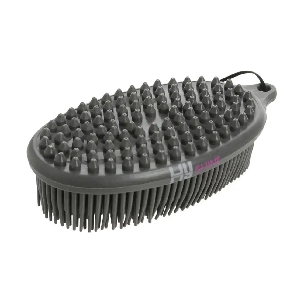 HY Equestrian Pebble Brush Grey Massage Brushes Barnstaple Equestrian Supplies