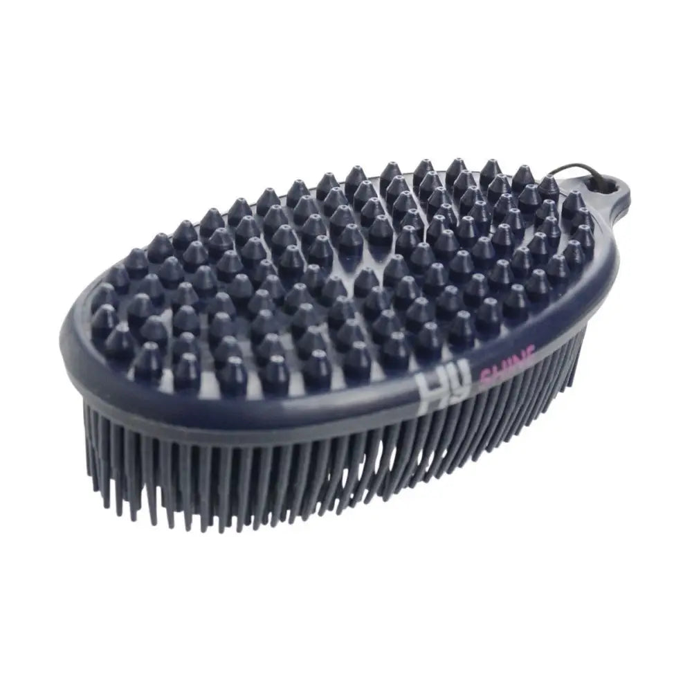 HY Equestrian Pebble Brush Navy Massage Brushes Barnstaple Equestrian Supplies