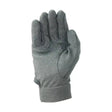 Gray textured hy equestrian pimple riding gloves with herringbone cuff featuring pimple grip details