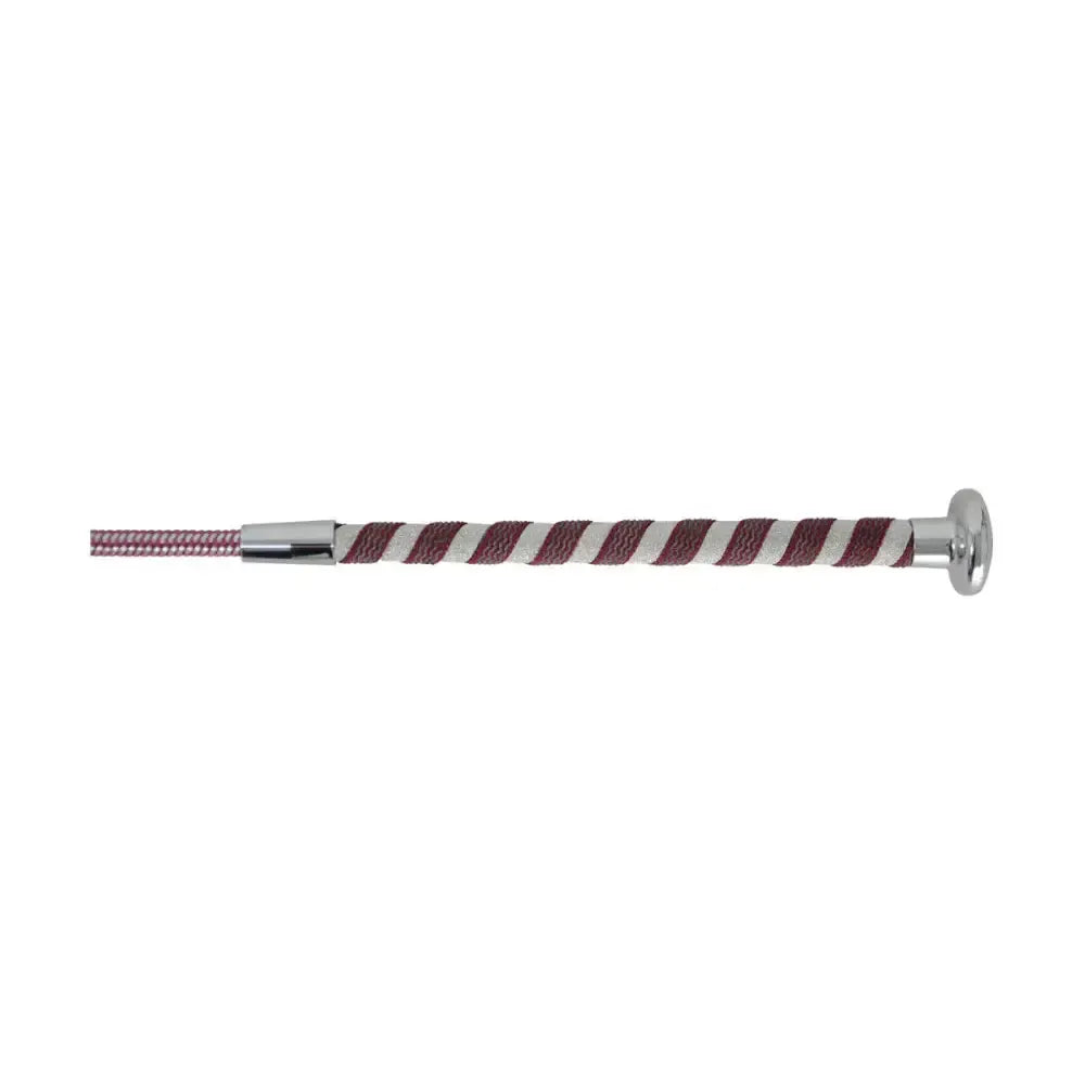 Hy Equestrian Pirouette Schooling Whip Silver Glitter/Burgundy Schooling Whips