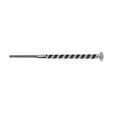 Black and silver twisted patterned hy equestrian pirouette schooling whip with metallic ends statement whip
