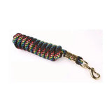 Hy equestrian plaited lead rope in rainbow colors with a quality trigger clip for secure horse handling