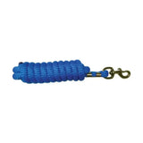 Bright blue Hy Equestrian plaited lead rope with quality trigger clip and braided rope handle for equestrian use