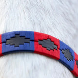 Hy Equestrian Polo Leather Head Collar Navy/Fossil Small Pony Leather Headcollars