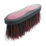 Pink and black Hy Equestrian Pro Groom long bristle dandy brush with red and dark bristles for grooming horses